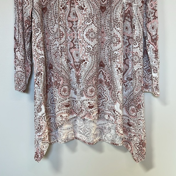 Anthropologie Pink Paisley Print Chemise Tunic y2k small - Picture 5 of 7